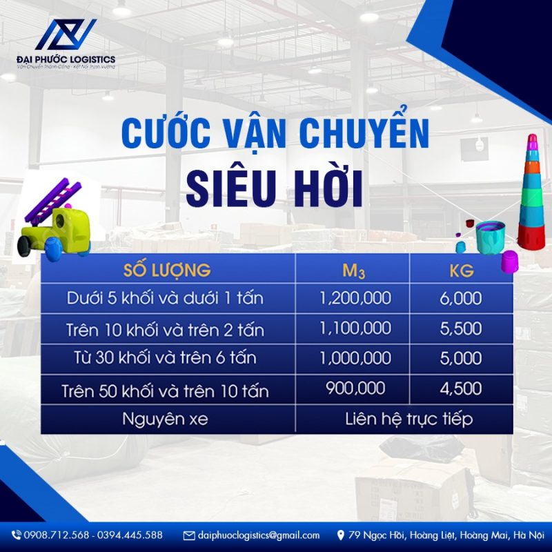 Cước vận chuyển tại Đại Phước Logistics rẻ 